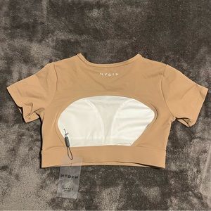 NVGTN Open Back Top- Mocha